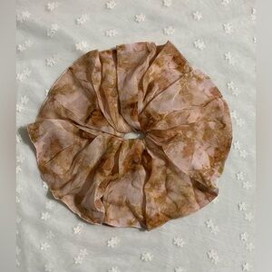 Add in bundle for total $15！Handmade Unique Hair Scrunchie Rose Pattern XL size